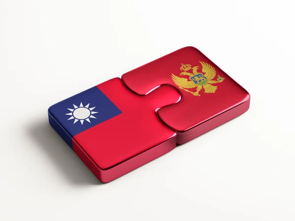 Taiwan Montenegro puzzel Concept — Stockfoto