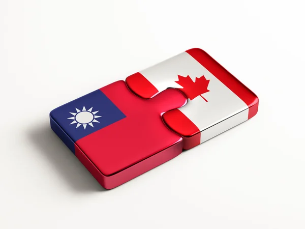 Taiwan Canada puzzel Concept — Stockfoto