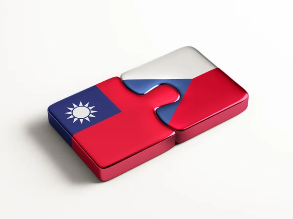 Koncepcja logiczne Tajwan, Republika Czeska — Zdjęcie stockowe