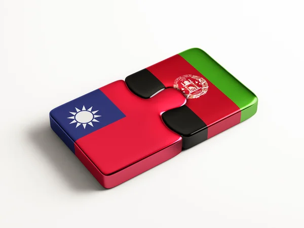 Afghanistan Taiwan puzzel Concept — Stockfoto
