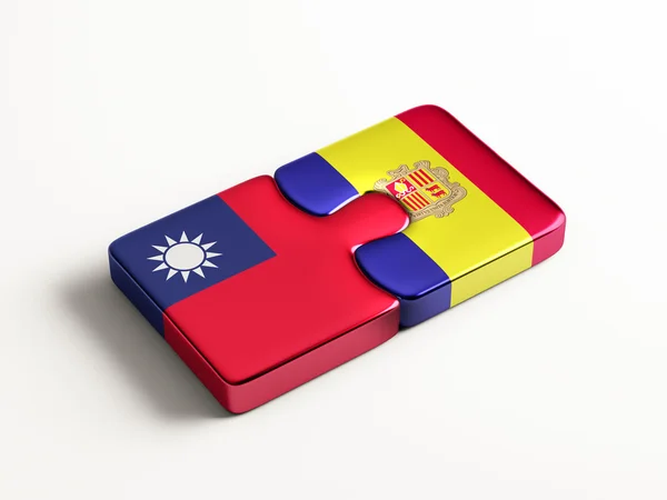 Taiwan Andorra puzzel Concept — Stockfoto