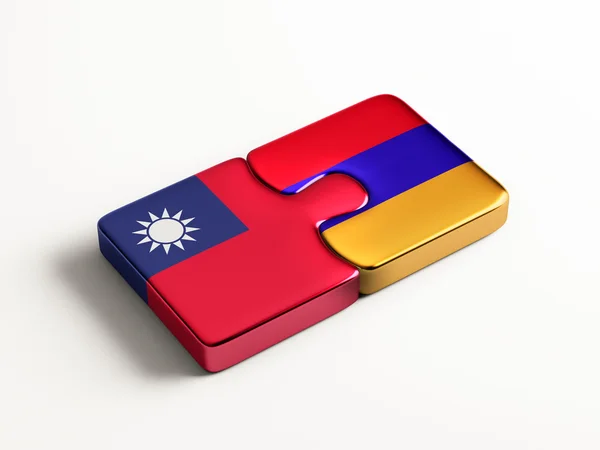 Taiwan Armenia  Puzzle Concept — Stock Photo, Image