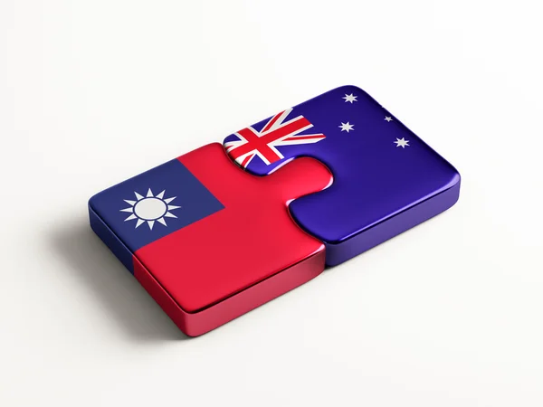 Taiwán Australia Puzzle Concepto —  Fotos de Stock