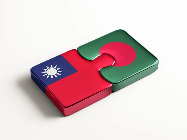 Taiwan Bangladesh  Puzzle Concept — Stock Photo, Image