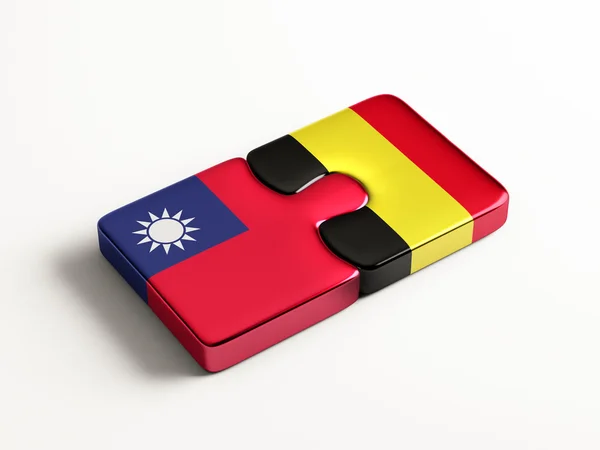 Taiwan België puzzel Concept — Stockfoto