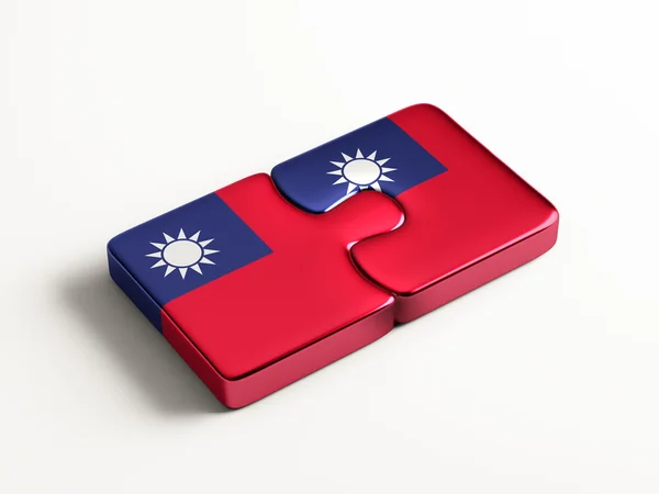 Taiwan puzzel Concept — Stockfoto