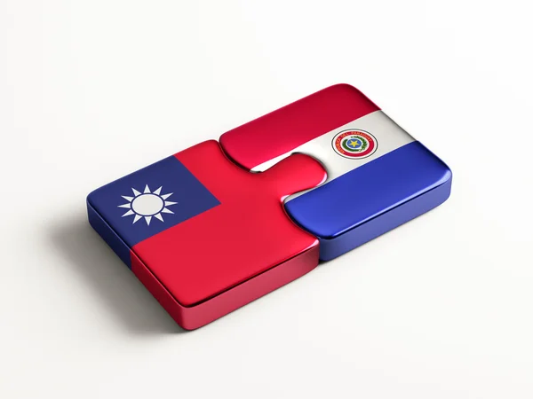 Paraguay Taiwan puzzel Concept — Stockfoto