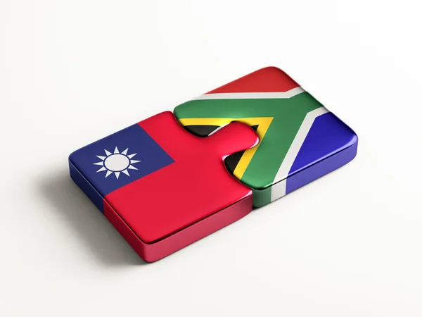 Sudáfrica Taiwán Puzzle Concepto — Foto de Stock