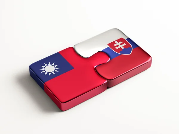 Slowakije Taiwan puzzel Concept — Stockfoto