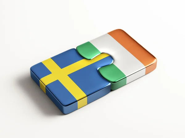 Sweden Ireland  Puzzle Concept — Stock Photo, Image