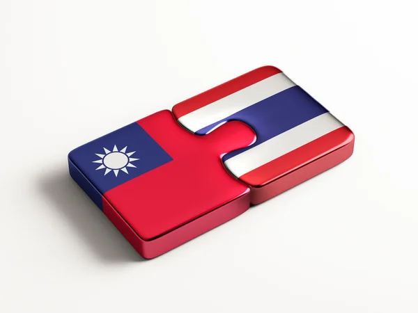 Thailand Taiwan puzzel Concept — Stockfoto