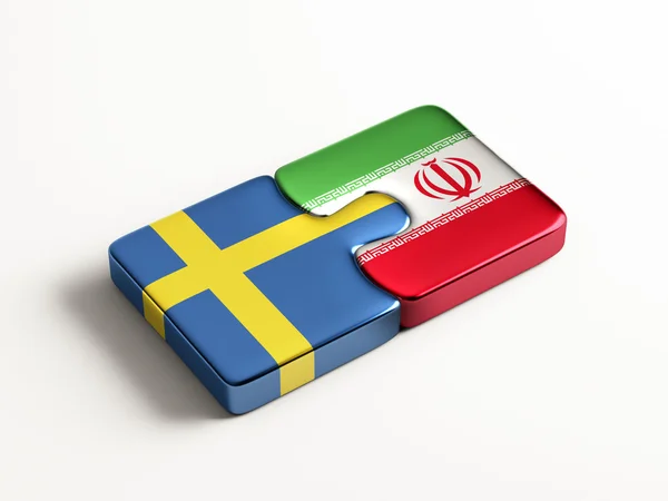 Zweden Iran puzzel Concept — Stockfoto