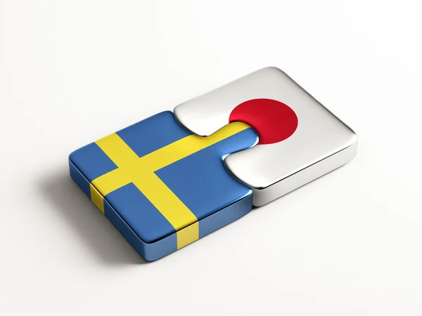 Zweden Japan puzzel Concept — Stockfoto