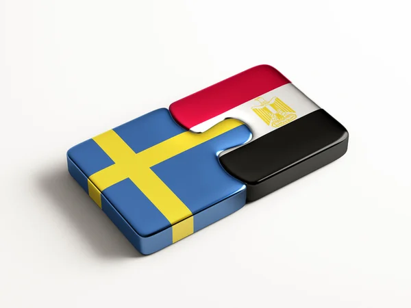 Sweden Egypt  Puzzle Concept — Stock Photo, Image