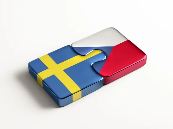 Suecia República Checa Puzzle Concepto — Foto de Stock