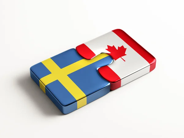Schweden canada puzzle-konzept — Stockfoto