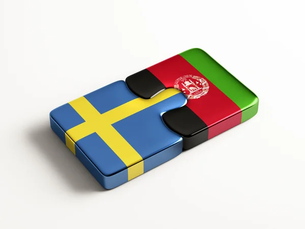 Afghanistan Zweden puzzel Concept — Stockfoto