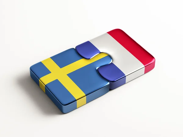 Schweden france puzzle concept — Stockfoto