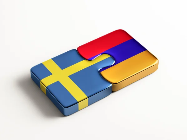 Suède Arménie Puzzle Concept — Photo
