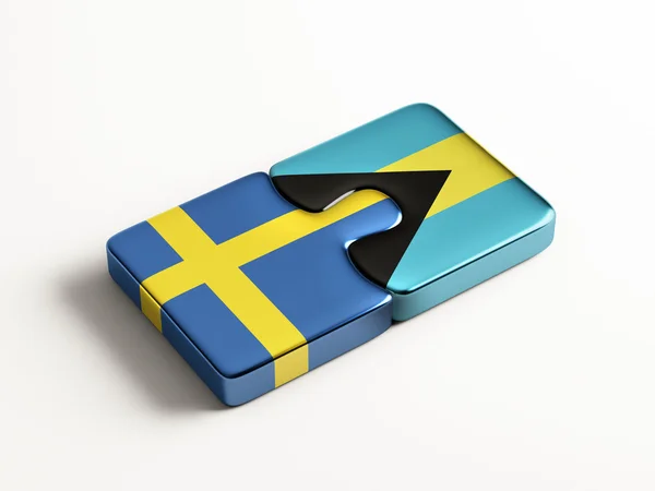 Sweden Bahamas Puzzle Concept — Stock Photo, Image