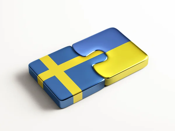 Ukraine Suède Puzzle Concept — Photo