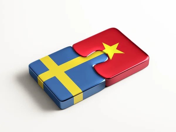 Vietnam Suecia Puzzle Concepto — Foto de Stock