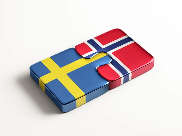 Noruega Suecia Puzzle Concepto —  Fotos de Stock