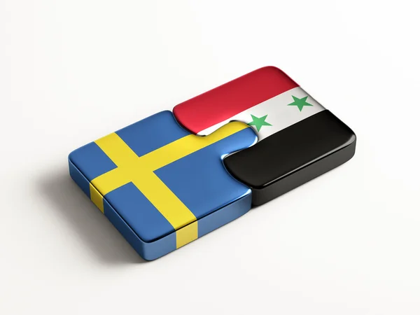 Syrië Zweden puzzel Concept — Stockfoto