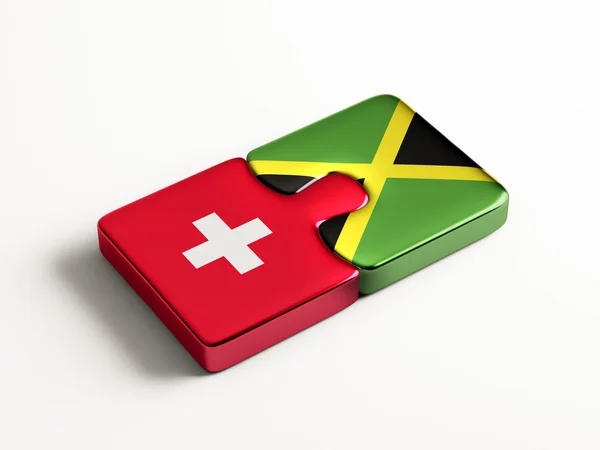 Switzerland Jamaica  Puzzle Concept — Stock Photo, Image