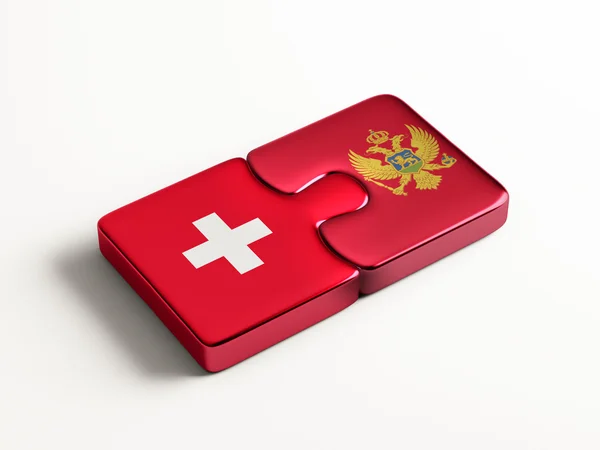 Suiza Montenegro Puzzle Concepto —  Fotos de Stock
