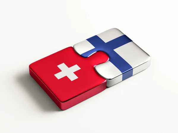 Switzerland Finland  Puzzle Concept — Stock Photo, Image