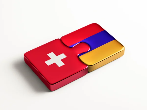 Switzerland Armenia  Puzzle Concept — Stock Photo, Image