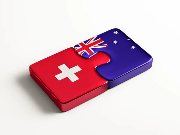Switzerland Australia  Puzzle Concept — Stock Photo, Image