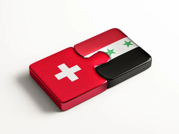 Syrie Suisse Puzzle Concept — Photo