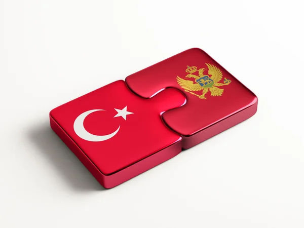 Turkije Montenegro puzzel Concept — Stockfoto