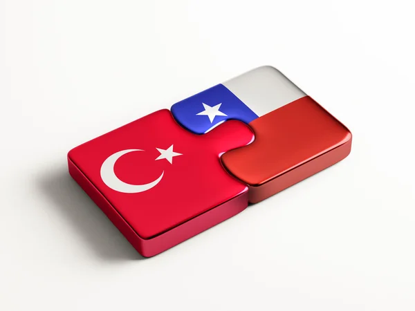Konsep Cile Puzzle Turki — Stok Foto