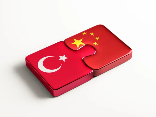 Turkije China puzzel Concept — Stockfoto