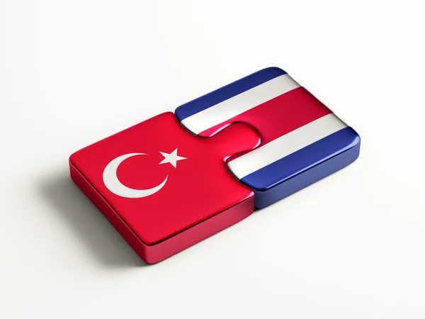 Turkije Costa Rica puzzel Concept — Stockfoto