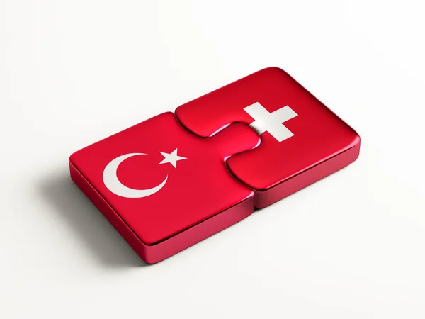 Konsep Puzzle Turki Swiss — Stok Foto