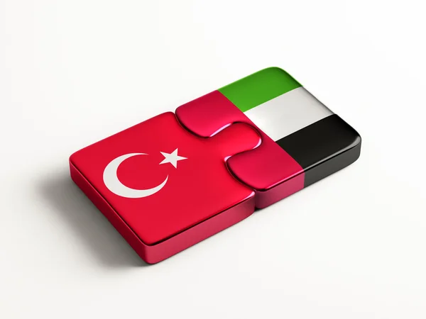 Verenigde Arabische Emiraten Turkije puzzel Concept — Stockfoto