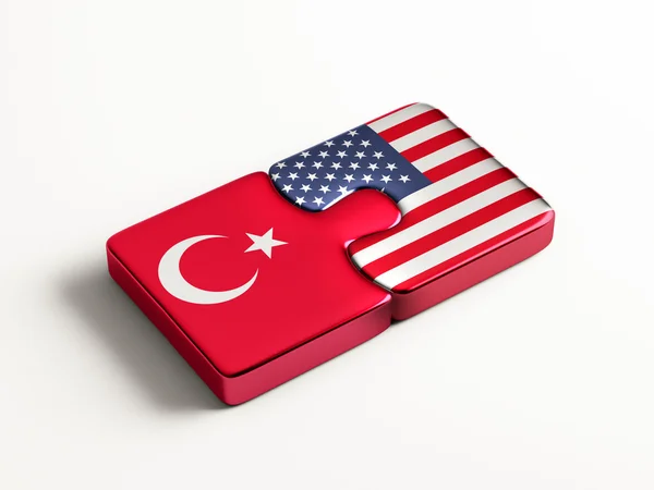 Verenigde Staten Turkije puzzel Concept — Stockfoto