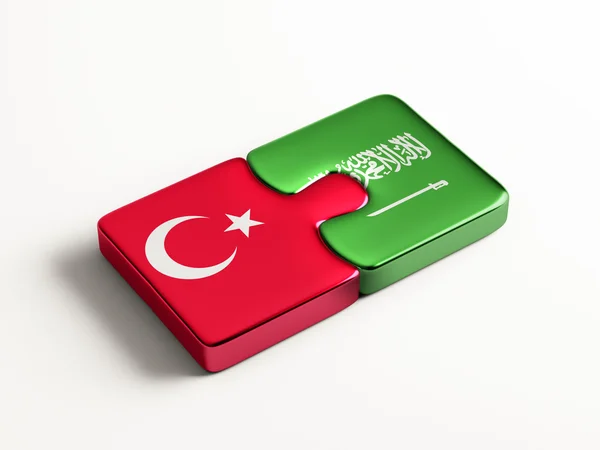 Saoedi-Arabië Turkije puzzel Concept — Stockfoto