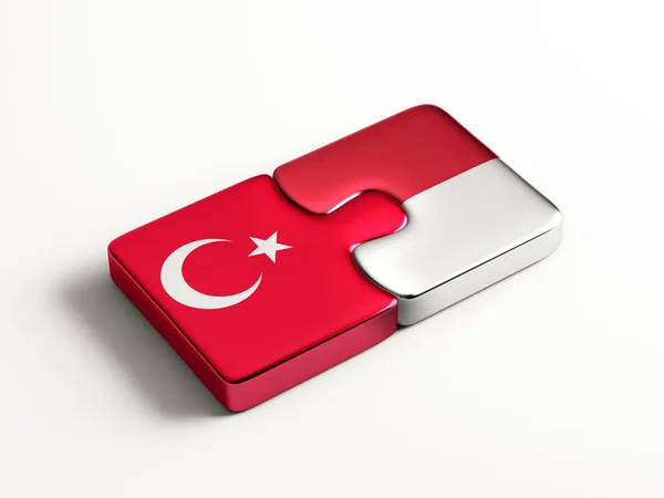 Indonesia Turkey  Puzzle Concept — Stok Foto