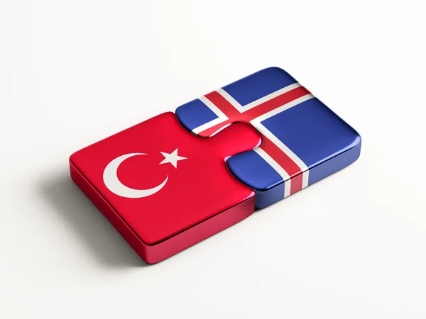 IJsland Turkije puzzel Concept — Stockfoto