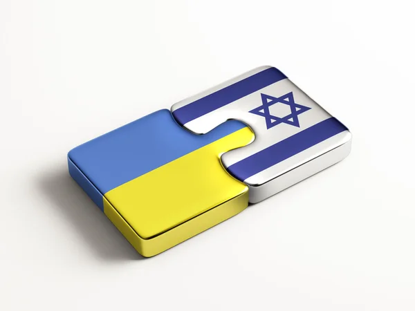 Ukraine Israel  Puzzle Concept — Stock Photo, Image