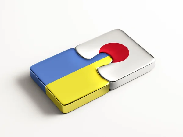 Ukraine Japon Puzzle Concept — Photo