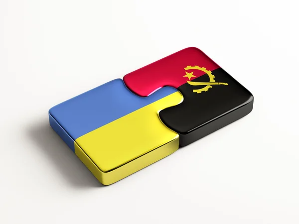 Ucrania Angola Puzzle Concepto — Foto de Stock