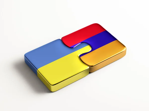 Oekraïne Armenië puzzel Concept — Stockfoto