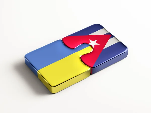 L'Ukraine Cuba Puzzle Concept — Photo