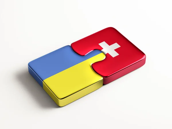 Ukraine Suisse Puzzle Concept — Photo